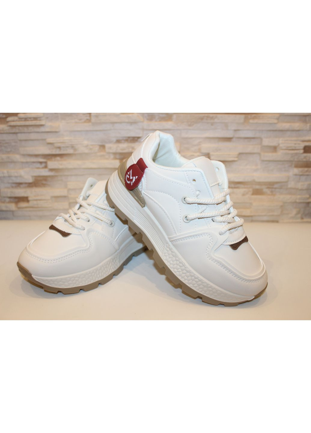 Кроссовки женские бежевые на шнуровке Loretta Кросівки жіночі бежевые демисезоны (358496803)