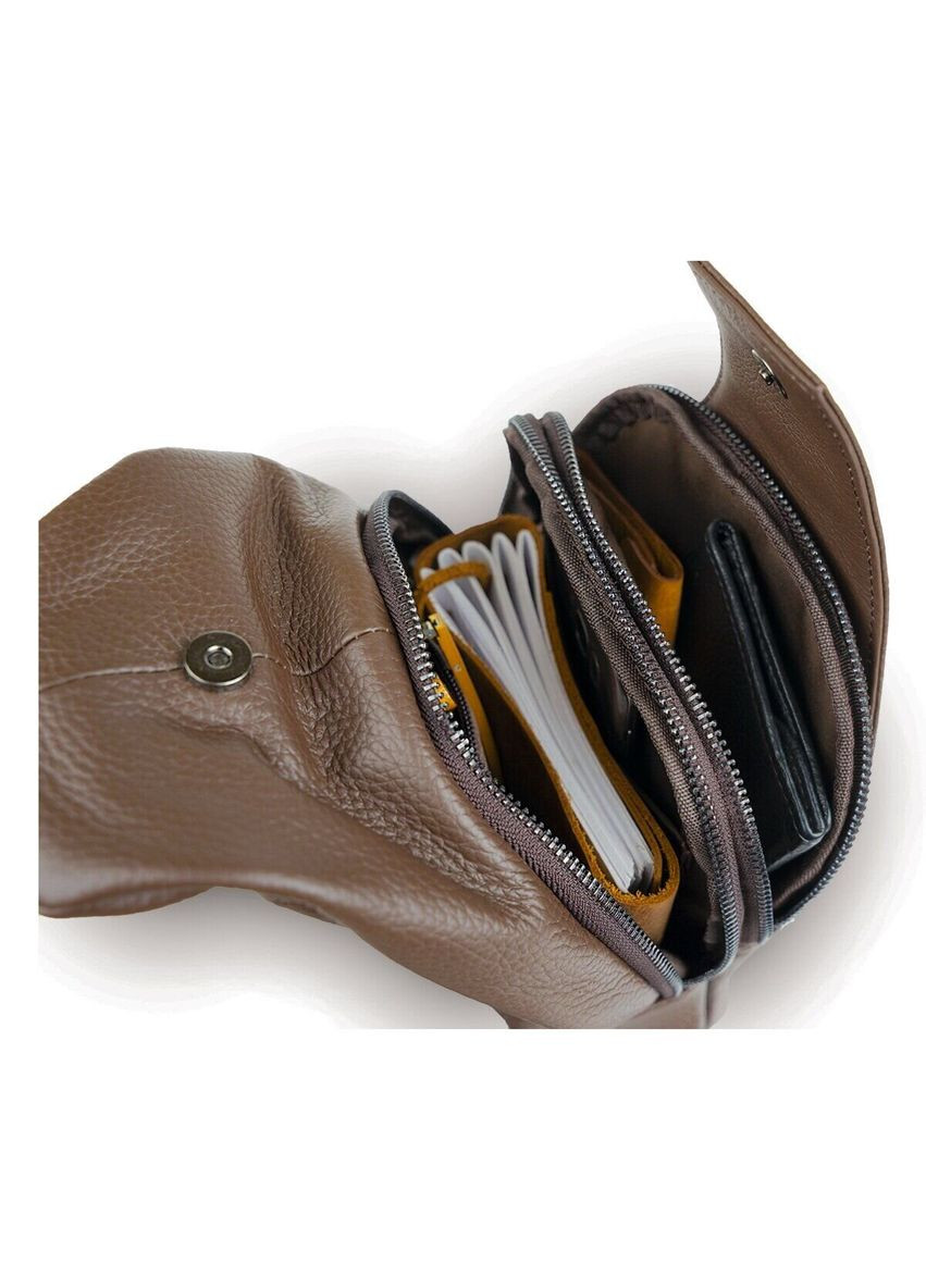 Сумка чоловіча шкіряна через плече 14390 Коричнева Vintage (331906844)