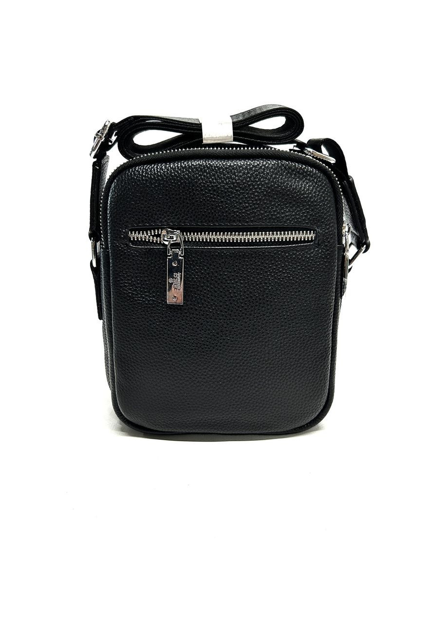 Чоловіча сумка з натуральної шкіри 66365-4 чорна 21 x 16 x 9 No Brand (372744481)