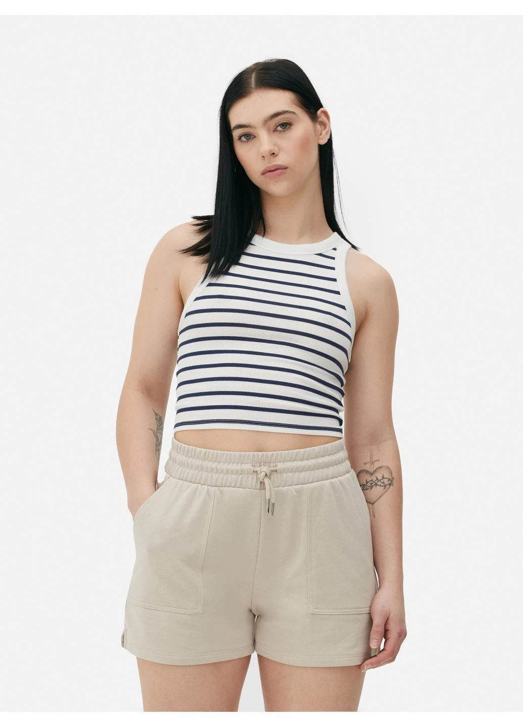Топ лето,белый-темно-синий, Primark (349458133)