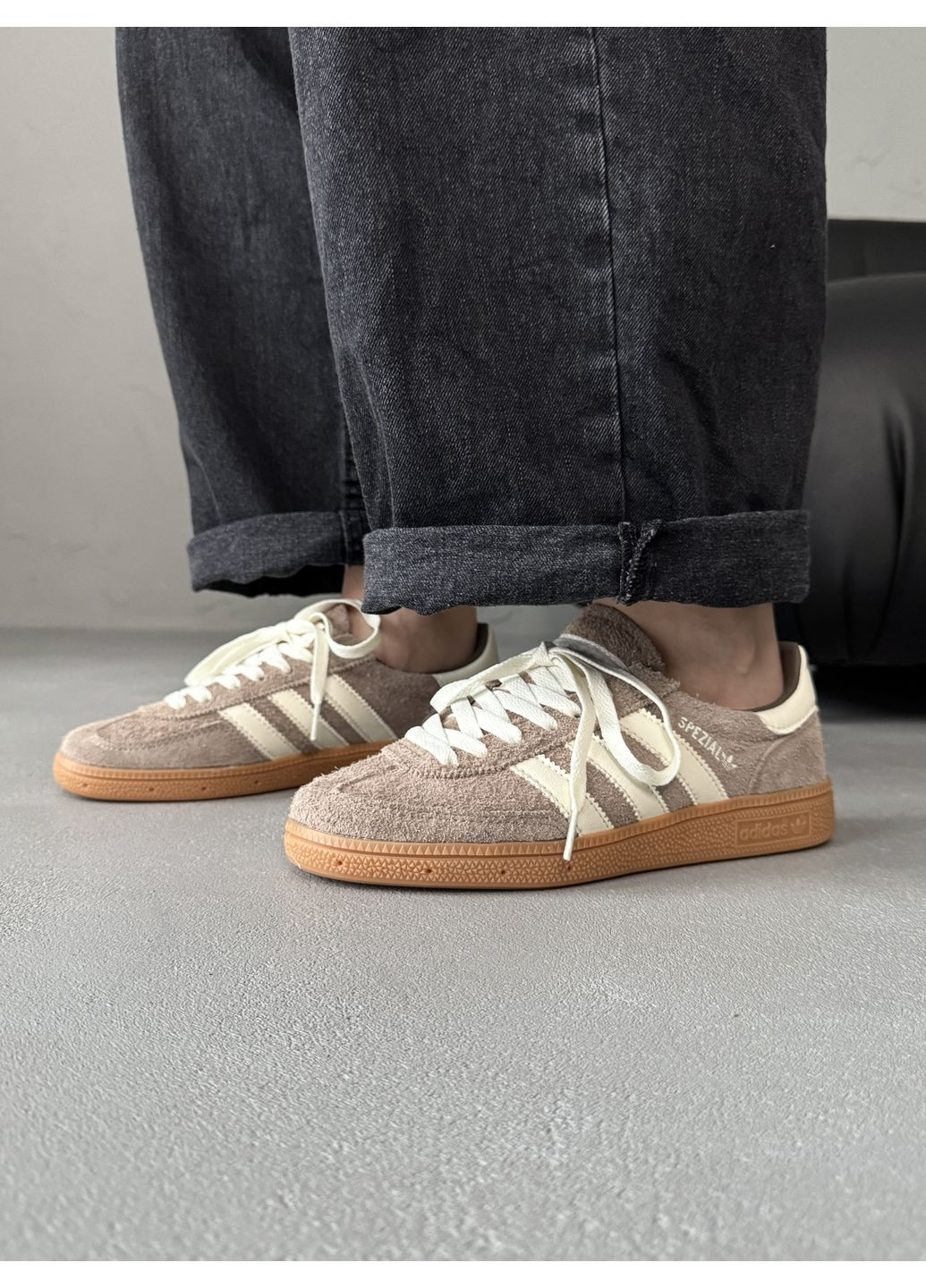 КРОСІВКИ ЖІНОЧІ ADIDAS HANDBALL SPEZIAL LIGHT BROWN АДІДАС СПЕЦІАЛ ІНДІГО No Brand комбіновані демісезони (367114996)