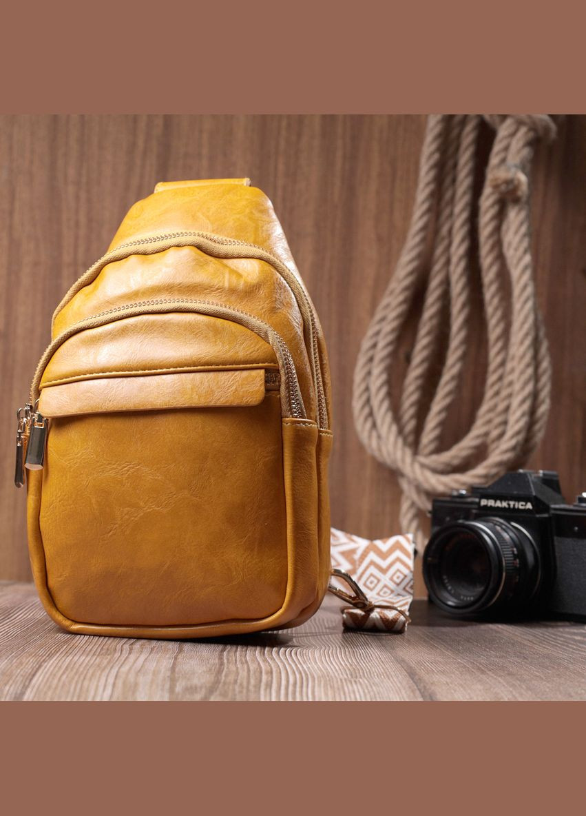 Яркая женская сумка с одной лямкой через плечо из гладкой экокожи 22769 Vintage (329150178)