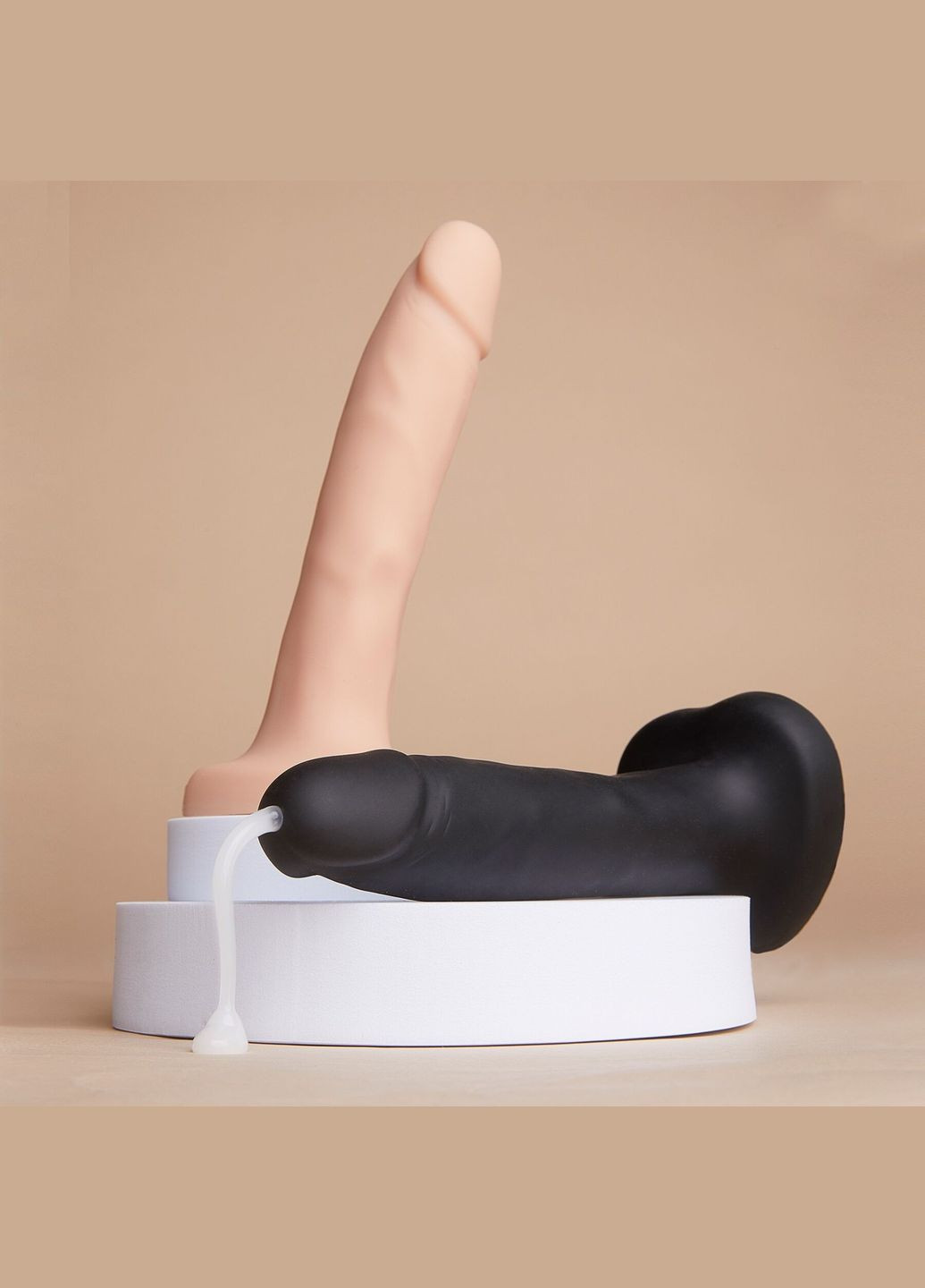 Фаллоимитатор, заканчивающий Squirting Cum Dildo Realistic Black, диам. 3,9 см, силикон Strap-On-Me (335392399)