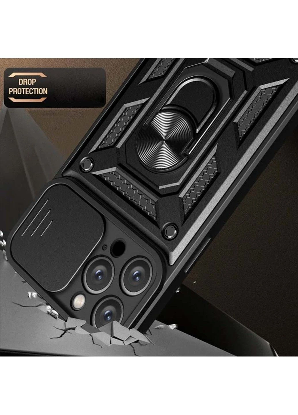 Ударопрочный чехол Camshield Serge Ring для Apple iPhone 13 Pro (6.1") Black No Brand (382922913)