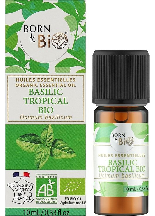 Органическое эфирное масло "Базилик тропикал" Aromatherapie 10ml (1267426-31339606) Born to Bio (369104251)