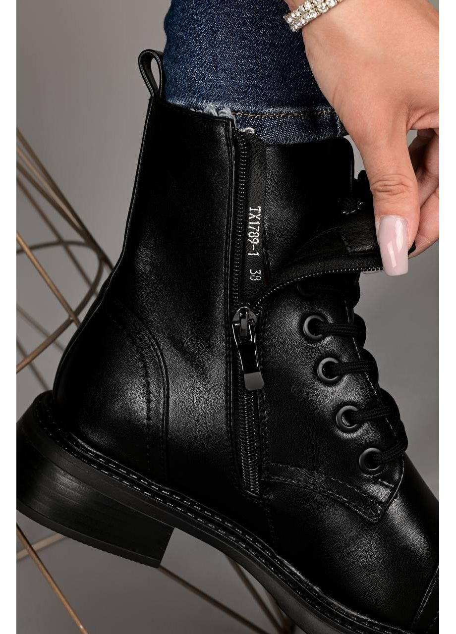 Черевики жіночі демісезонні чорні No Brand Черевики демісезонні жіночі (364487726)
