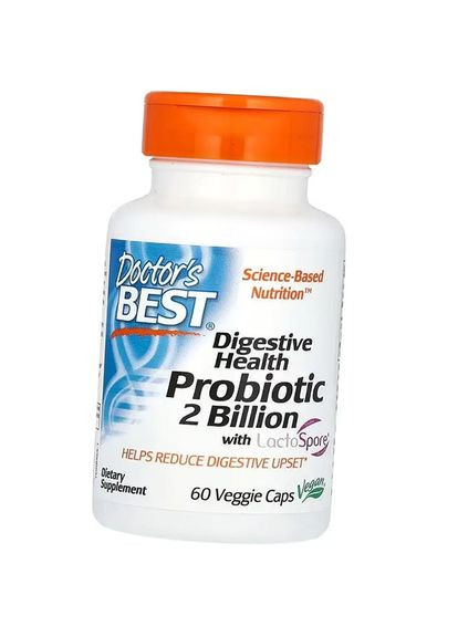 Пробіотики, Digestive Health Probiotic 2 Billion with LactoSpore, 60вегкапс (69327006) Doctor's Best (360620646)