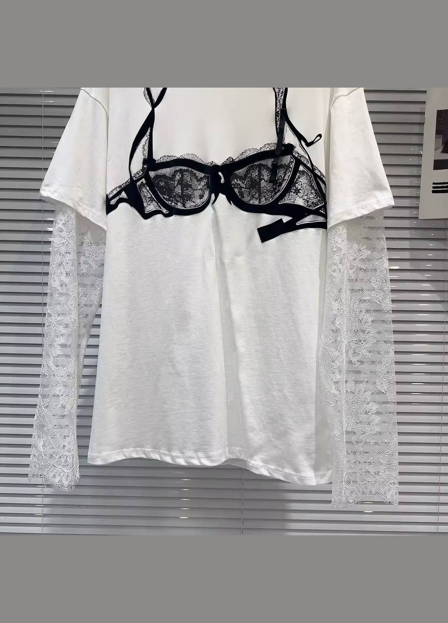 Жіноча футболка з рукавами з гіпюру Avanti - (341089023)