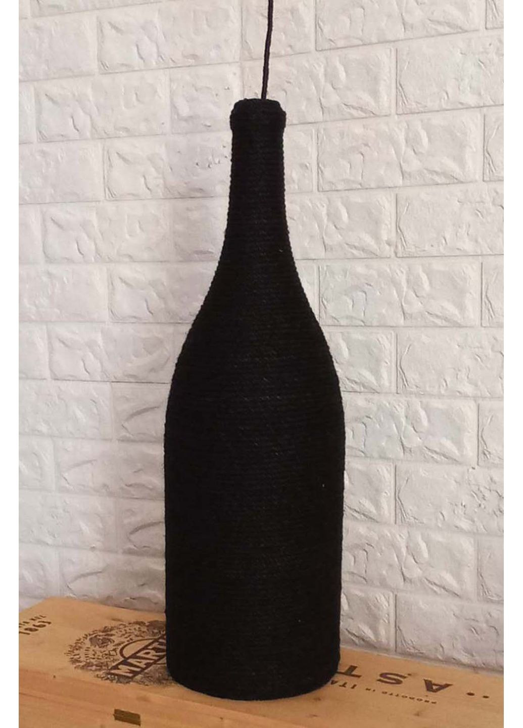 Ваза бутылка для пола | Черная ваза в стиле лофт | Подарок для мужчины HHD (361440324)