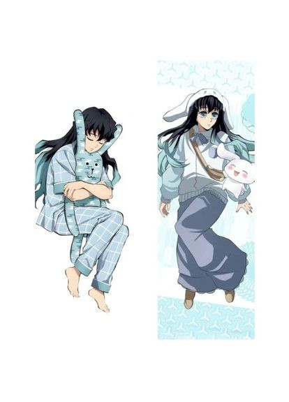 Дакимакура 150х50 см Муичиро Токито Muichiro Tokito Клинок Рассекающий демонов Подушка с наволочкой двусторонняя Viva (346057056)