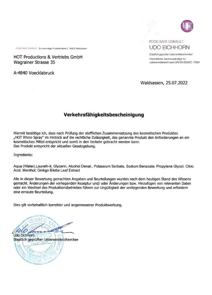 Спрей пролонгатор для мужчин RHINO, 10 мл Hot (307153141)