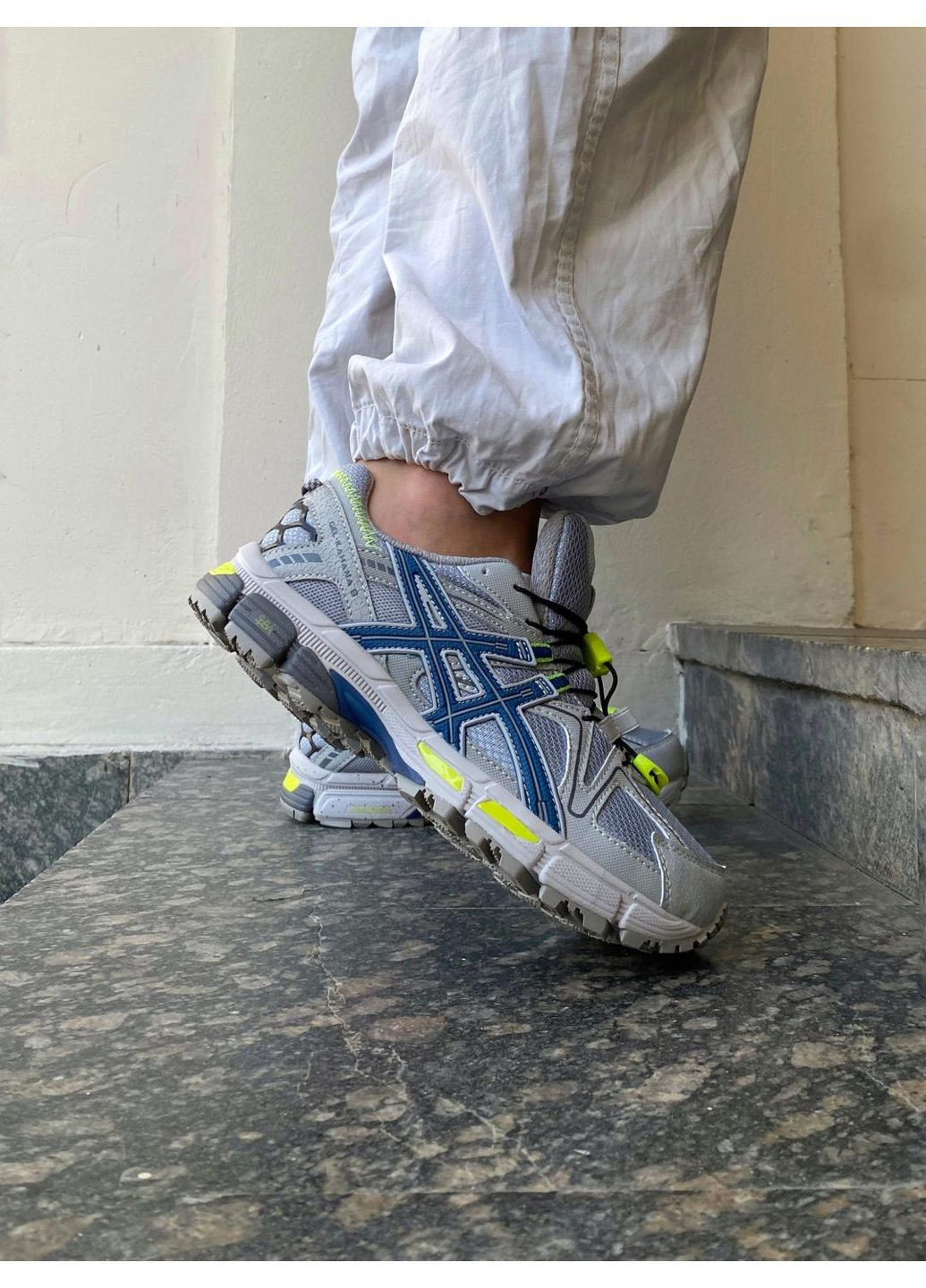 КРОССОВКИ ЖЕНСКИЕ ASICS GEL-KAHANA 8 GREY BLUE АСИКС ГЕЛЬ КАХАНО No Brand серые демисезоны (367176041)