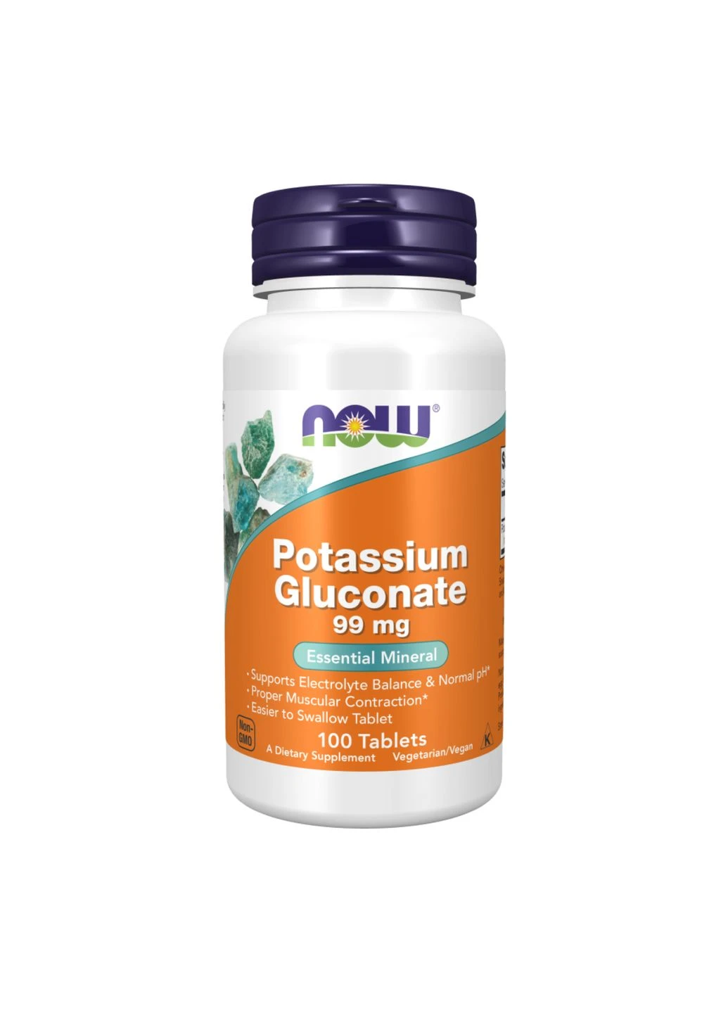 Potassium Gluconate 99mg - 100 tabs Now Foods (381116824)