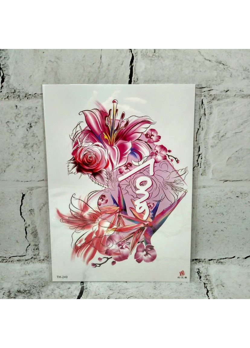 Флеш тату тимчасове татуювання на тіло аркуш 21х15 см Серце No Brand (349824077)