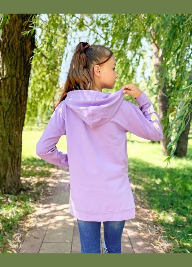 Фіолетовий демісезонний худі для дівчинки hc (h001-6161-057-33-5) No Brand
