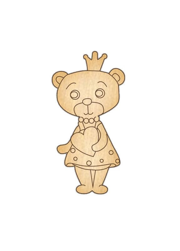 Заготовка брошки для розфарбовування "Ведмедик-1" FDZB-033 Bambi (361146890)