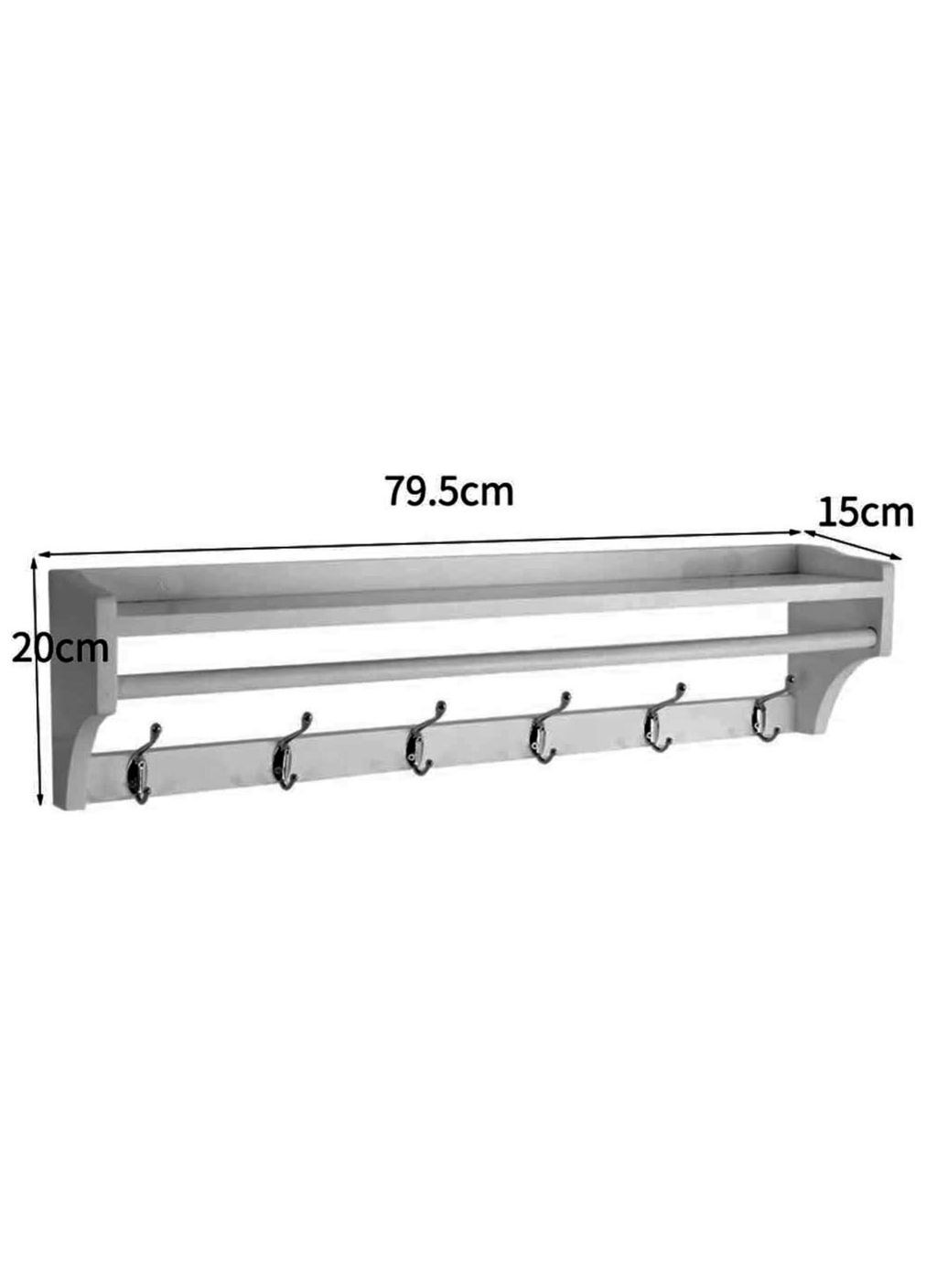 Вішалка для одягу з дерева Гамільтон 6 каррі (ВДО-601003) No Brand (327847451)