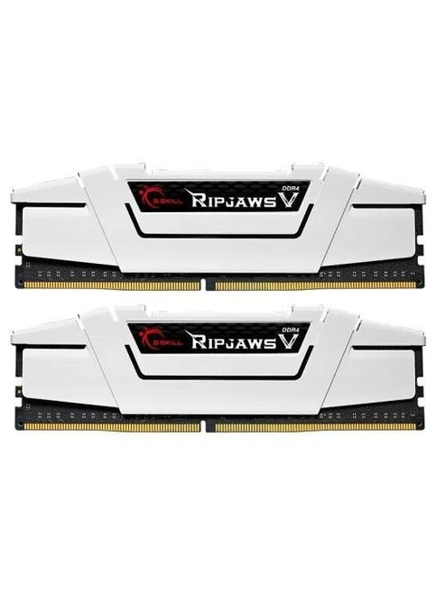 Память 16Gb x 2 (32Gb Kit) DDR4, 3600 MHz, Ripjaws V, белый, 18-22-22-42, 1.35V, с радиатором (F4-3600C18D-32GVW) G.SKILL (375316628)