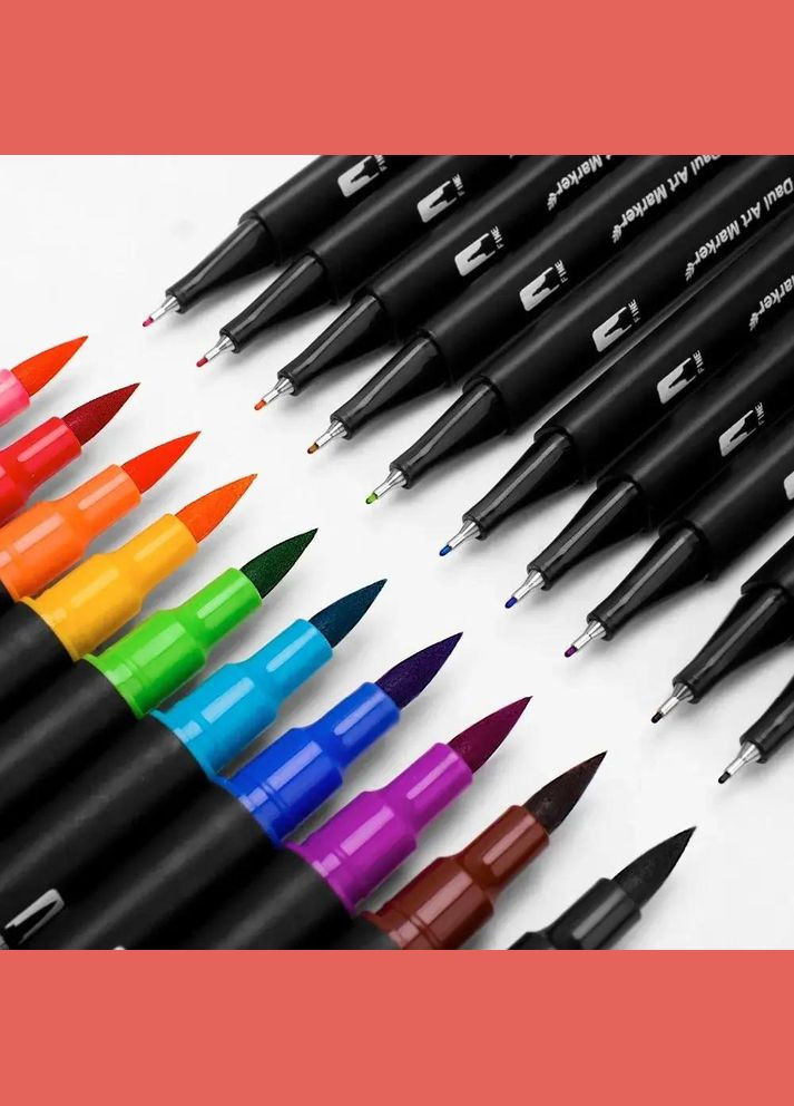 Акварельні скетч-маркери двосторонні 80 маркерів Color pencil Набір юного художника із сумкою для малювання No Brand (322417479)