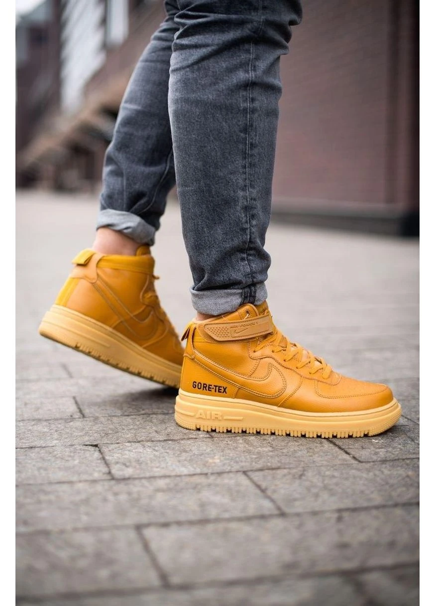 Коричневі літні кросівки nike air force 1 gore-tex brown найк аір форс 1 коричневі No Brand