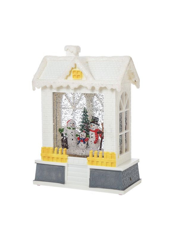 Декоративный рождественский домик 751574747 White музыкальная шкатулка рождественское украшение 5шт Lesko (352013022)