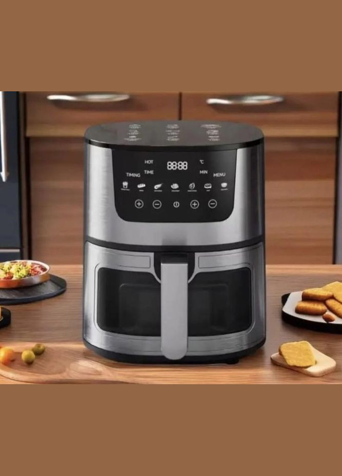 Аэрофритюрница сенсорная 4200Вт с регулировкой температуры без масла 8л черный (2104618535) Rainberg RB-2268 (331012966)
