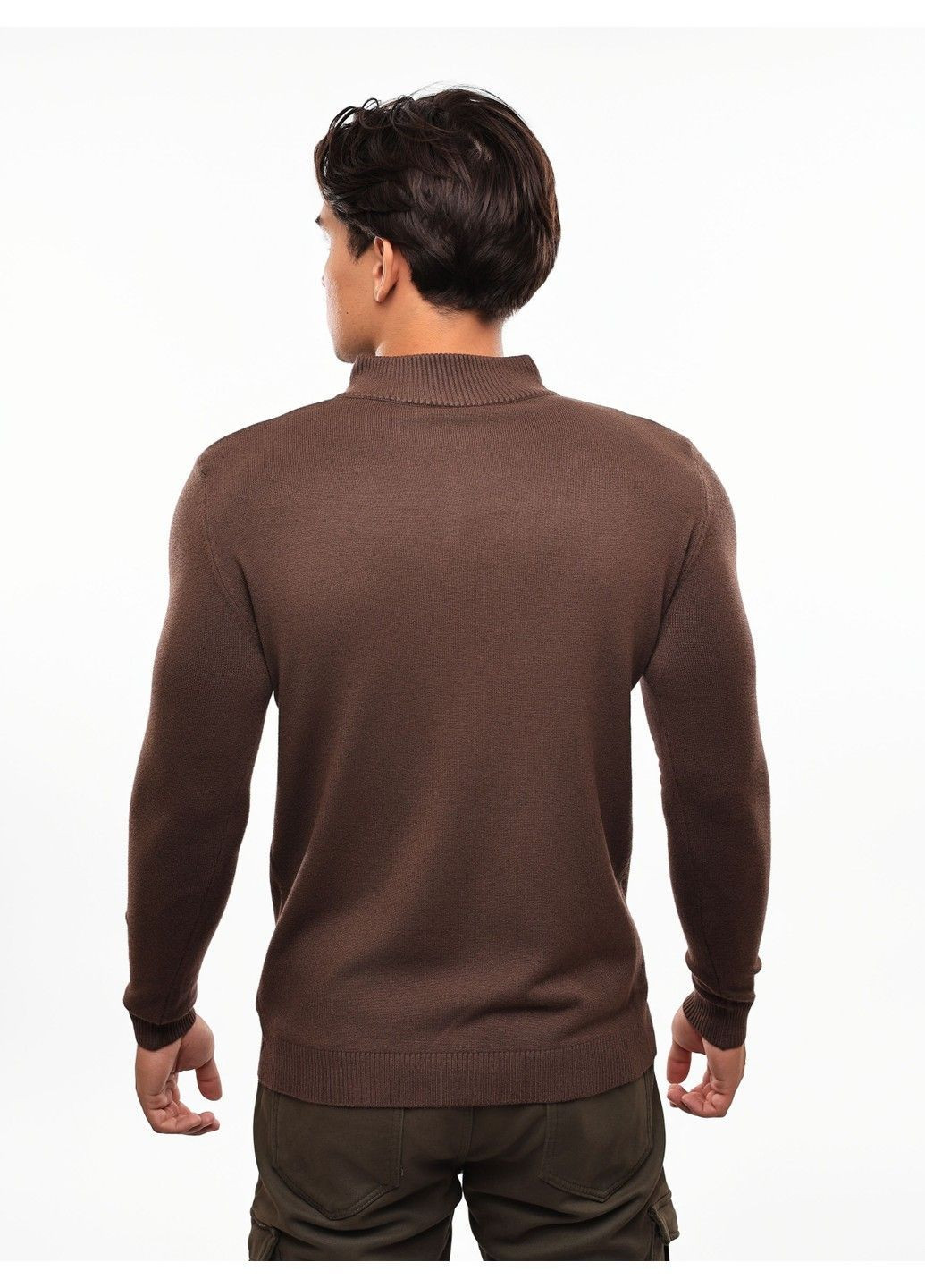 Коричневый свитер мужской No Brand