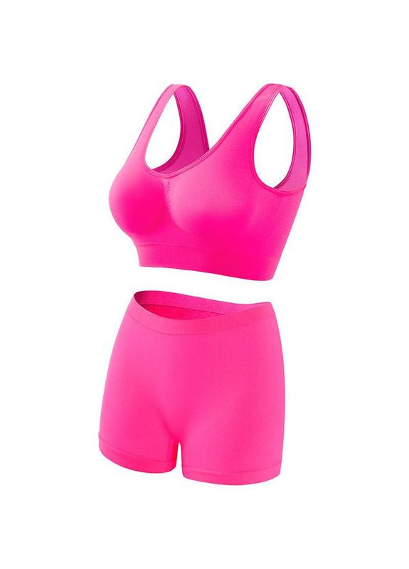 Розовый комплект белья топ на широких бретелях шорты. No Brand