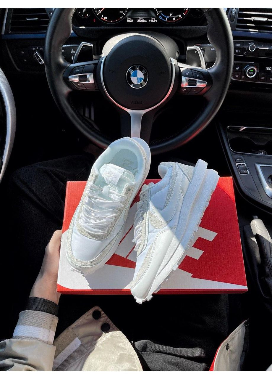 КРОССОВКИ ЖЕНСКИЕ NIKE SACAI LD WAFFLE WHITE НАЙК No Brand бежевые демисезоны (367173239)