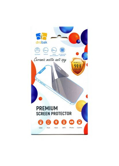 Скло захисне (535331) Drobak Matte Ceramics Anty Spy Apple iPhone 14 Pro Max (366519024)