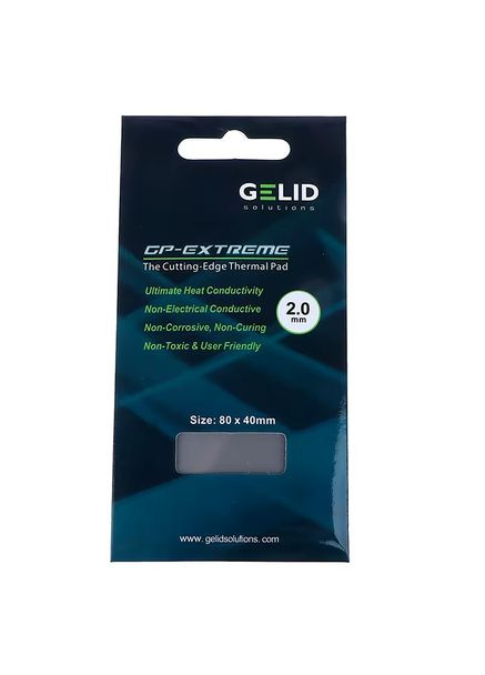Термопрокладка GELID GPEXTREME 12W/mk 2мм 80x40мм No Brand (305844840)