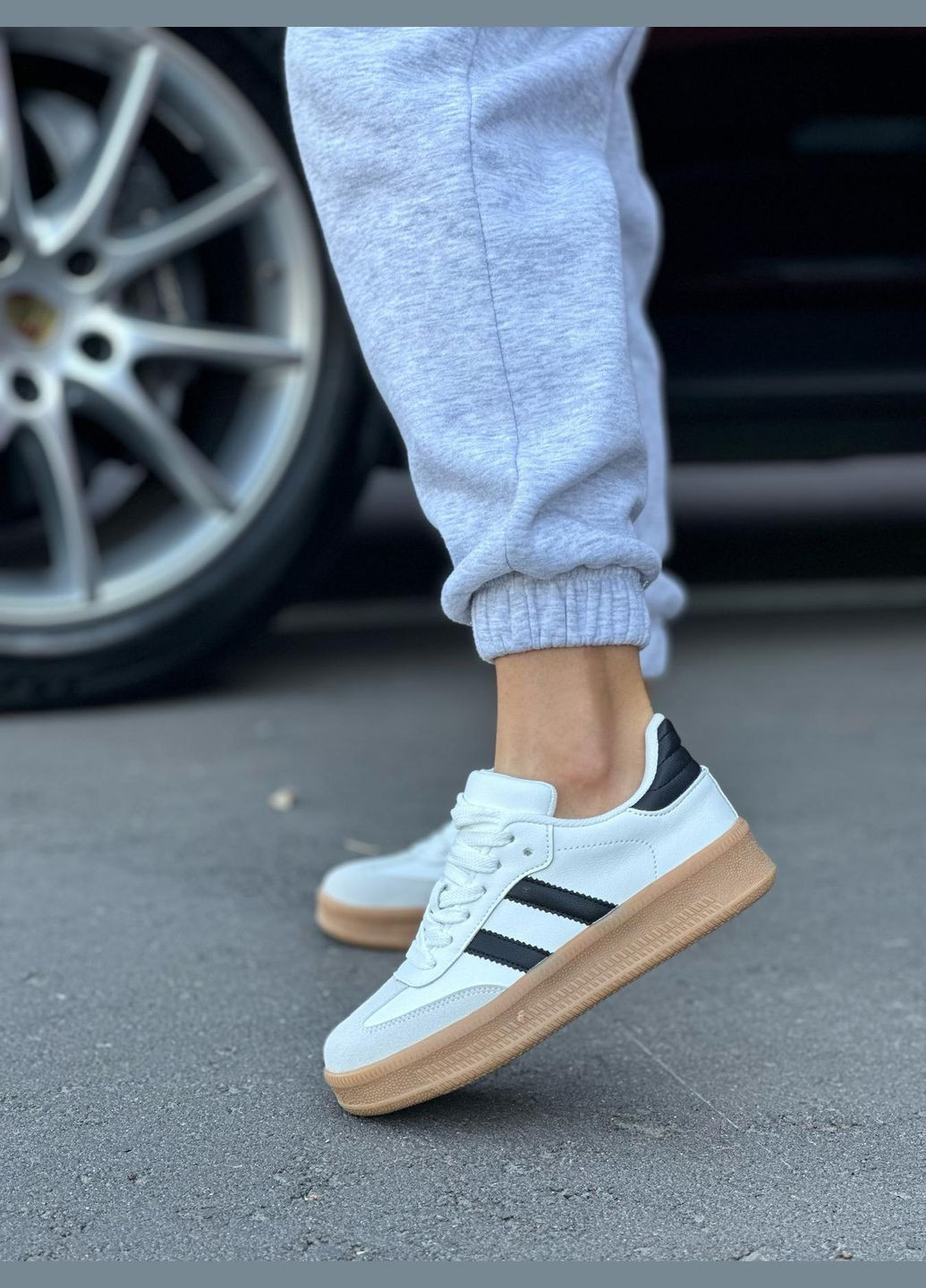 Білі білі кросівки жіночі повсякденні весна осінь підошва на високій підошві No Brand