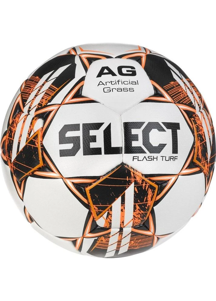 Футбольний м'яч Flash Turf FIFA Basic v23 біло-жовтогарячий 057407-376 Розмір 5 Select FLASH TUFT (397403895)