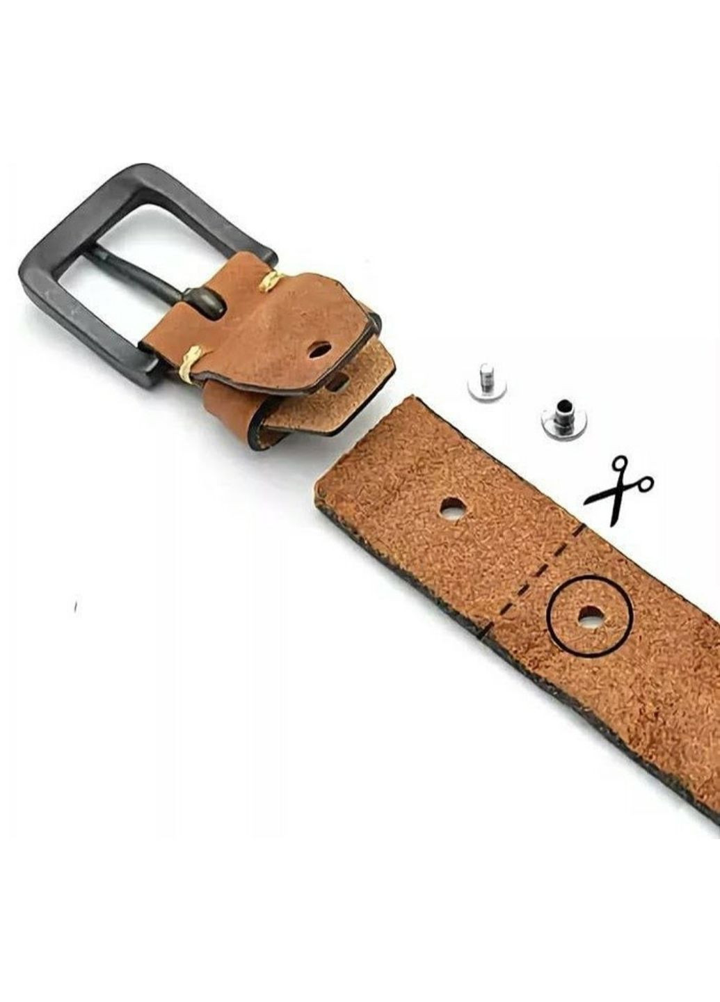 Ремень женский кожаный Бежевий 3 см\122 см No Brand (347250623)