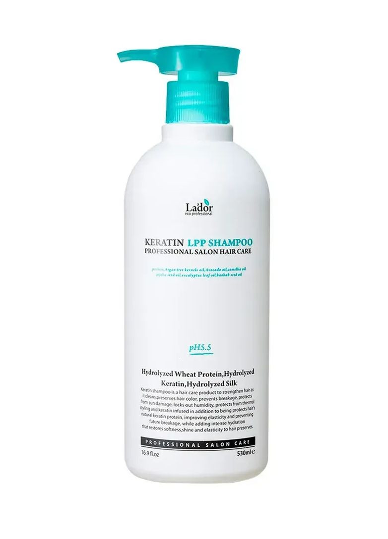 Кератиновый безсульфатный шампунь La'dor Keratin LPP Shampoo 530 ml Южная Корея Art (351386132)
