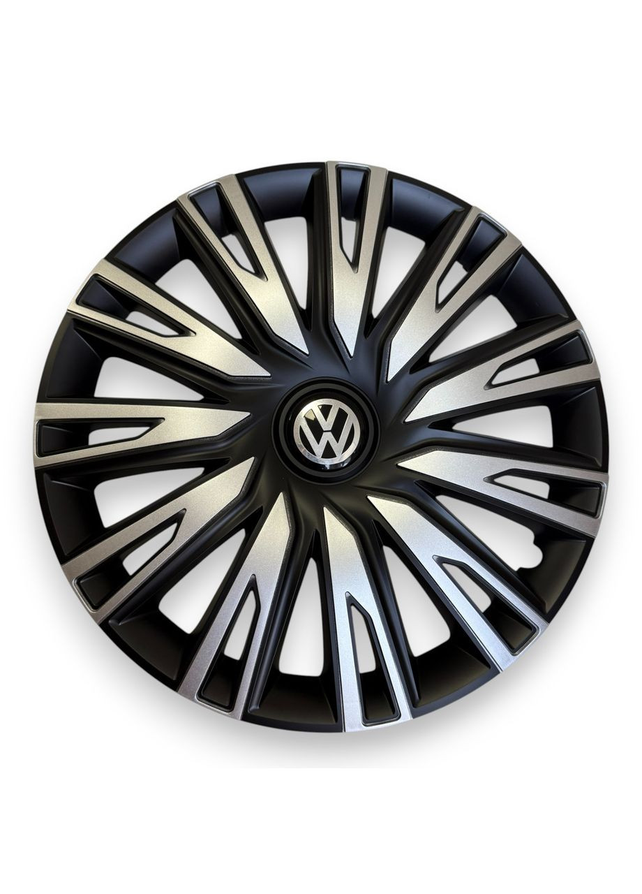 1 штука Колпаки на колеса R14 Copra Silver Black с логотипом Volkswagen колпаки на диски Р14 Копра Сильвер Блэк No Brand (364958898)