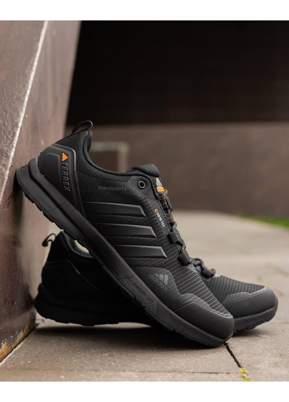 Чорні Осінні кросівки чоловічі adidas terrex light gtx triple black адідас No Brand