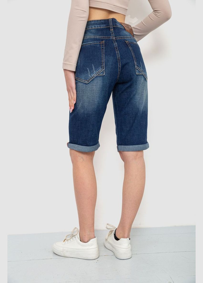 Шорты джинсовые женские с потертостями, цвет синий, Ager (292323496)