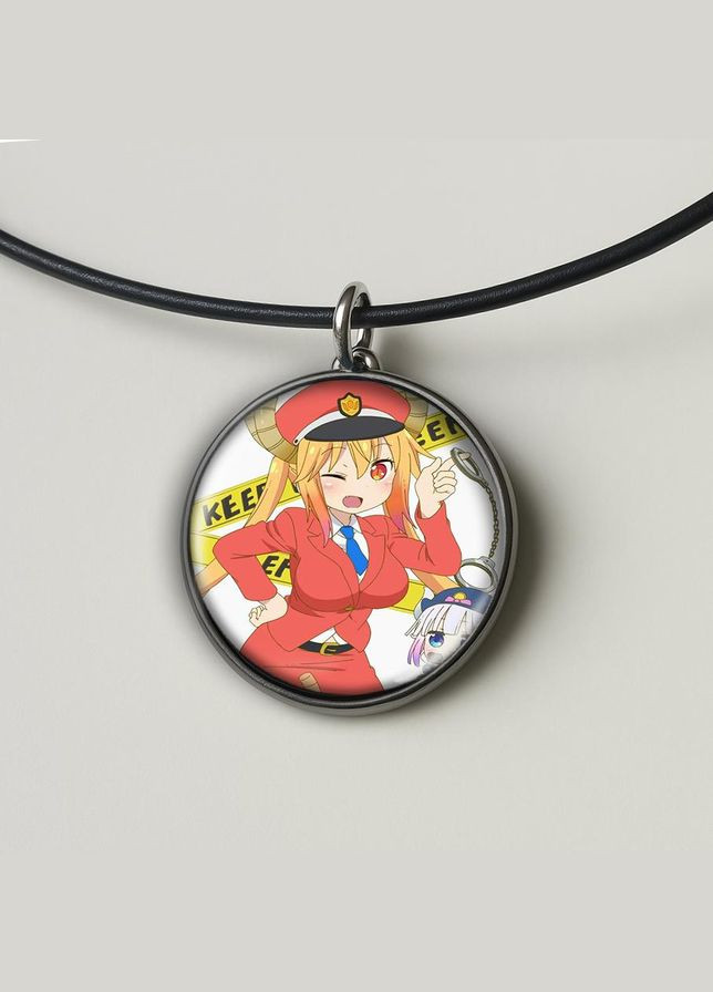 Підвіска (кулон) Аніме Драконопокоївка пані кобаяші #03 (круглий) No Brand (328050222)