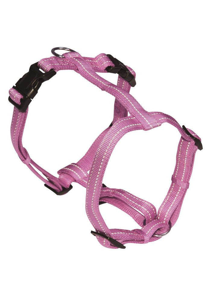 Шлея SOFT REFLECTIVE H-образная, светоотражающая, мягкая, розовая, нейлон, 65 - 80 х 2.5 см (8023222159006) Croci (320760573)