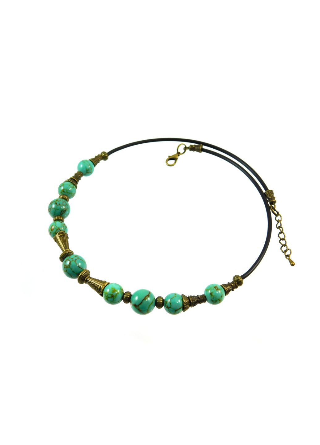 Эксклюзивное ожерелье "Prima donna" Бирюза 12-10 мм Fursa fashion (322313395)