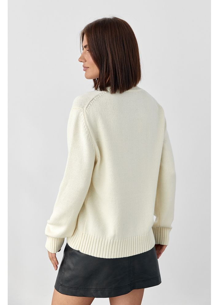 Молочный свитер женский Viviami