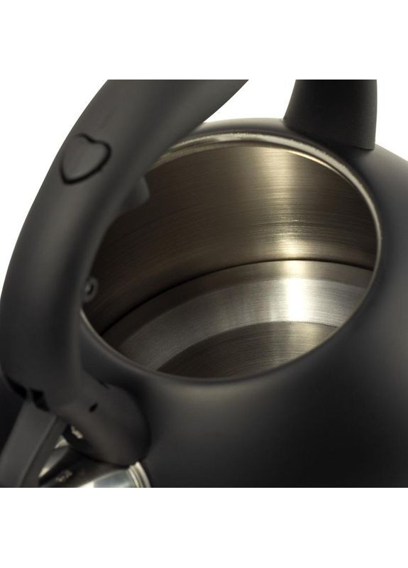 Чайник из нержавеющей стали 2л со свистком черный матовый для чая и чаепития Ofenbach (368987487)