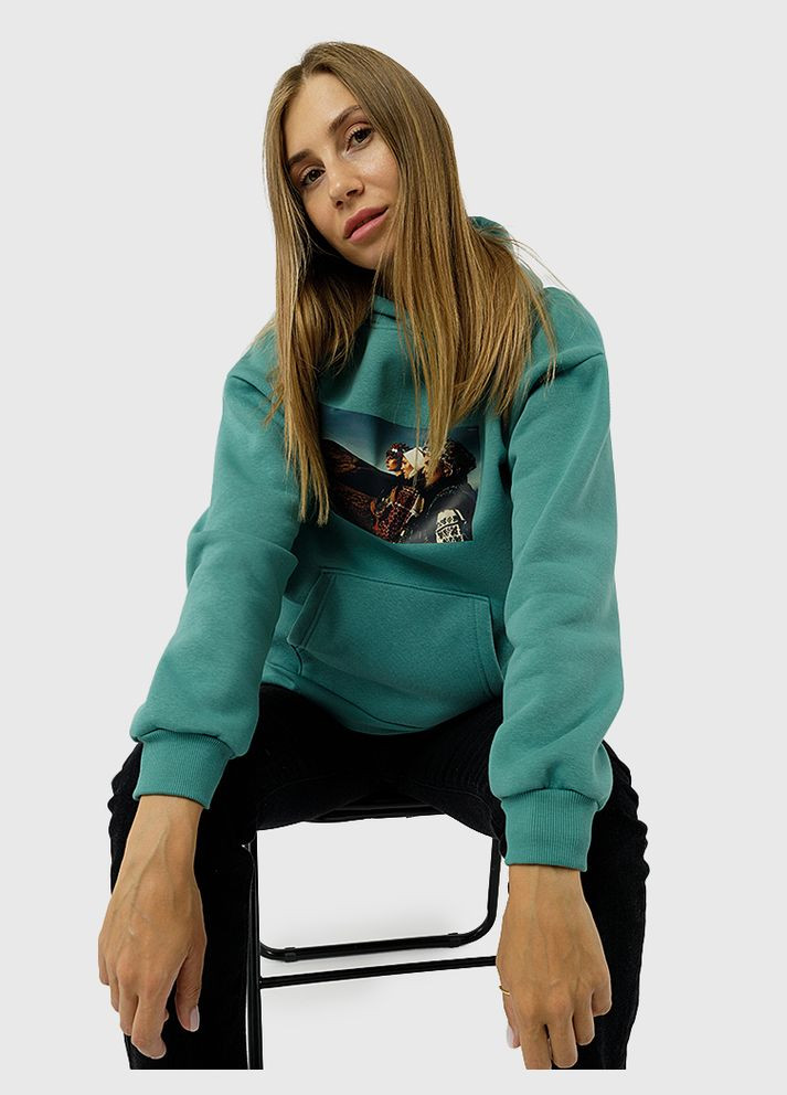 Жіночий худі колір зелений ЦБ-00226039 Yuki (297136559)