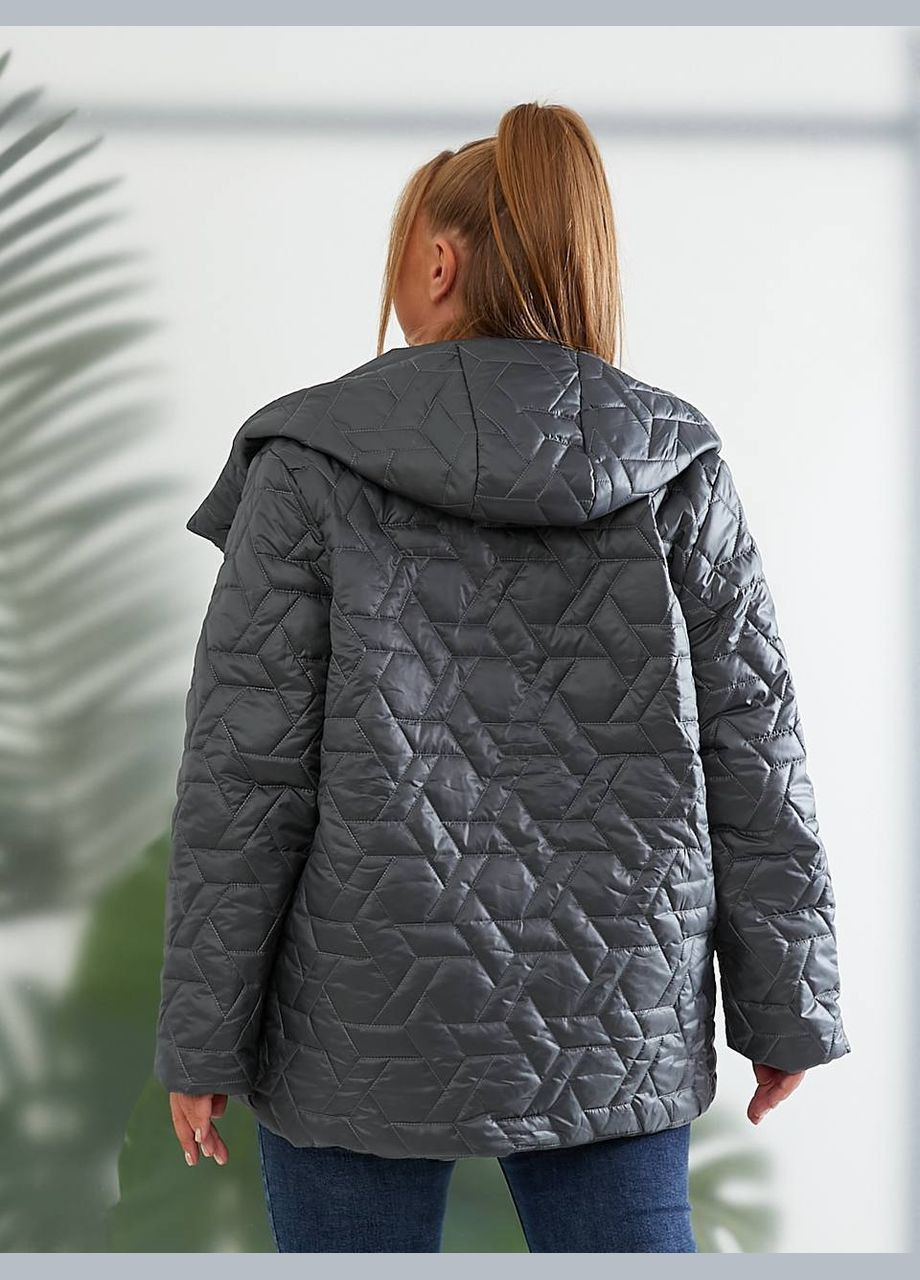 Графитовая демисезонная женская демисезонная куртка цвет черный New Trend