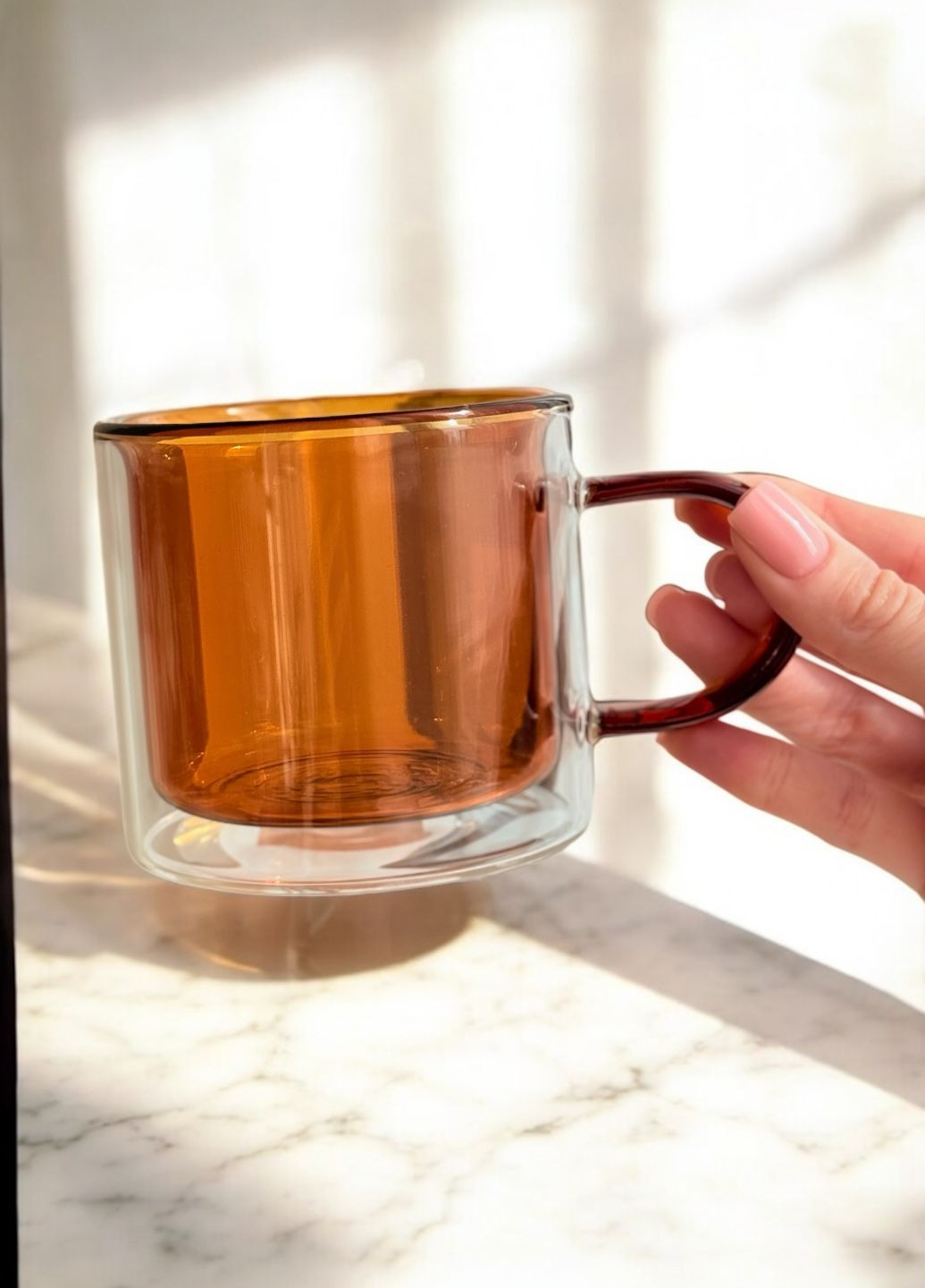 Чашка с двойным стеклом "Color" 250мл No Brand (331647890)