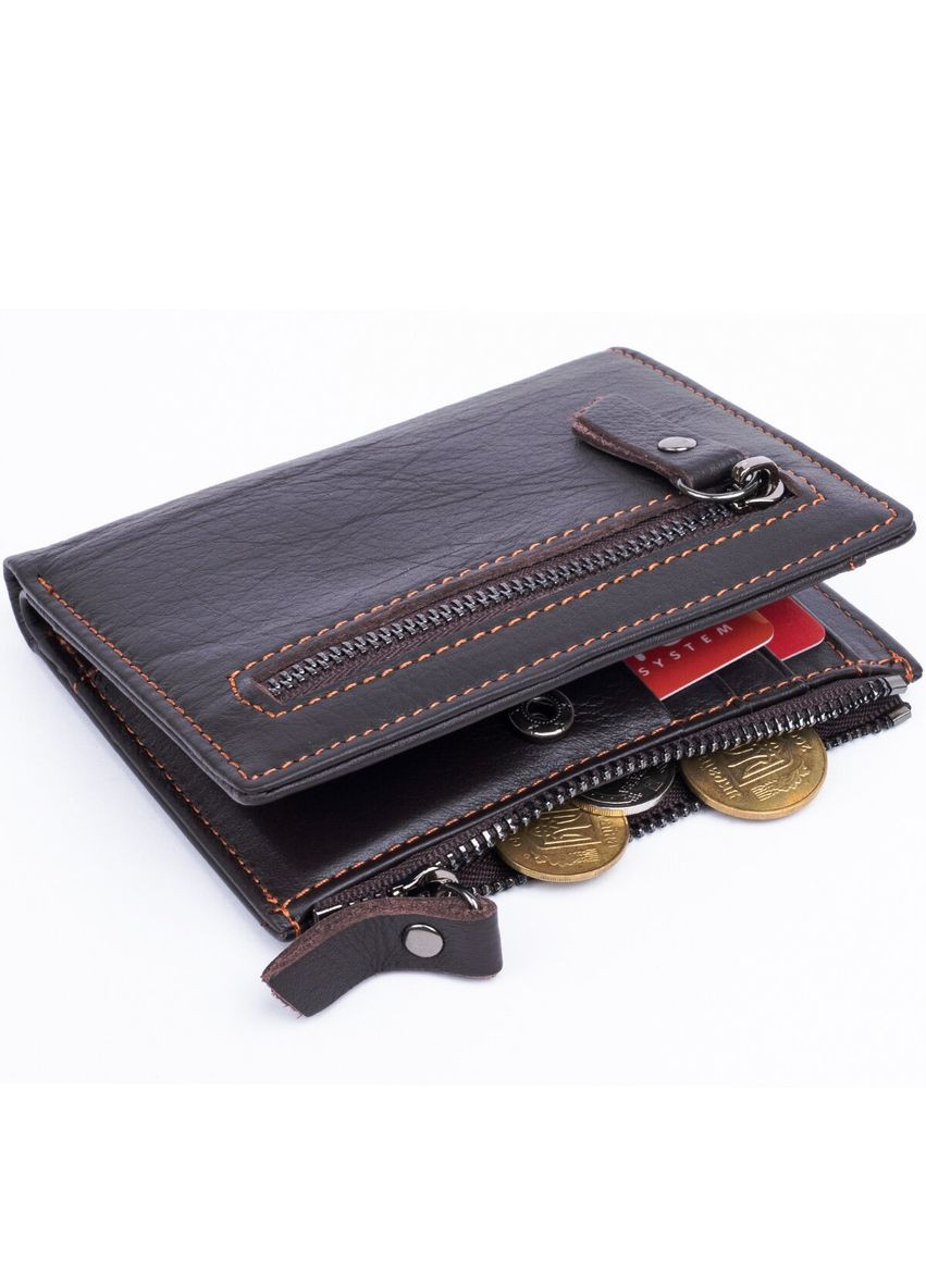 Кошелек мужской кожаный 14687 Коричневый Vintage (306882056)