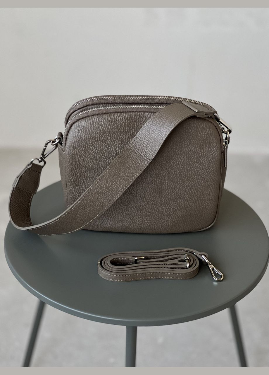 Жіноча шкіряна сумка LUNA тауп 805002 Vera Pelle (322678066)