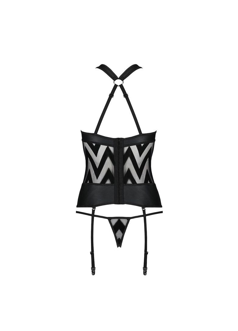 Сітчастий комплект із візерунком Hima Corset black CherryLove Passion (282965154)