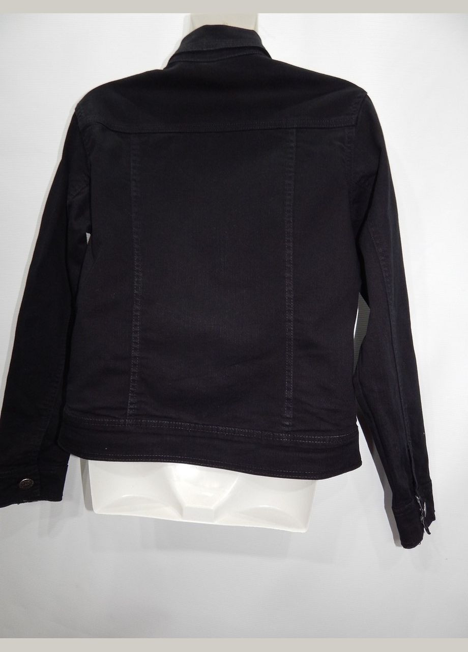 Чорна демісезонна куртка джинсова жіноча janina, ukr 46-48, eur 36 041dg (в зазначеному розмірі, тільки 1 шт.) No Brand